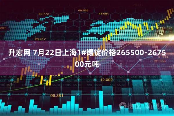 升宏网 7月22日上海1#锡锭价格265500-267500元吨