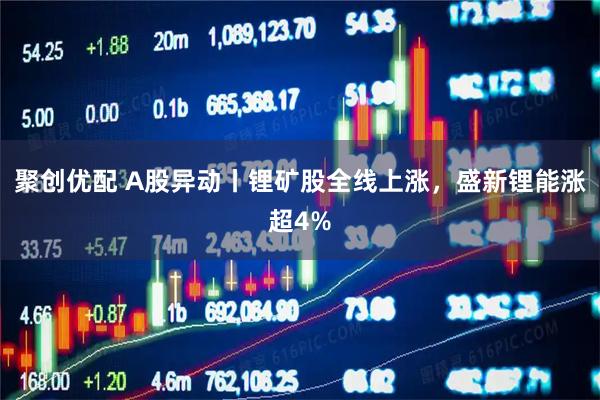 聚创优配 A股异动丨锂矿股全线上涨，盛新锂能涨超4%